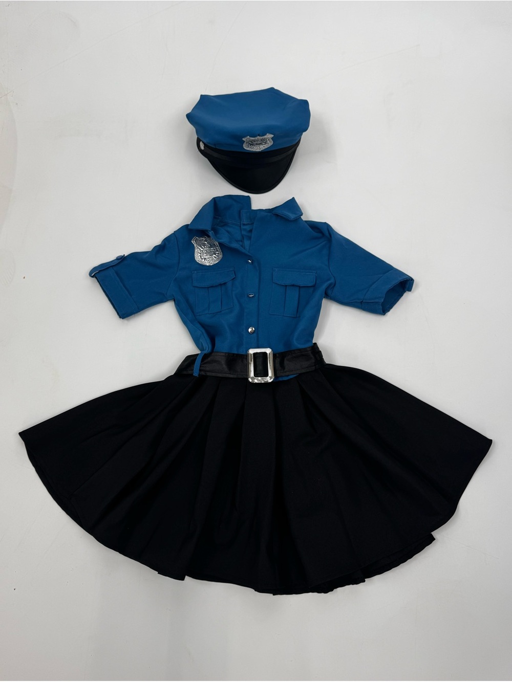 Girls Police Officer Halloween Costume Set Size 8-10